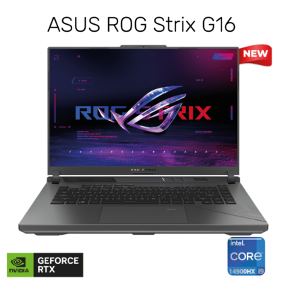 NEW 2024 Gaming Laptop ASUS ROG Strix G16, Intel Core i9-14900HX RTX™ 4080 12GB DDR6 32GB DDR5 16″ QHD+ 240Hz | Eclipse Gray
