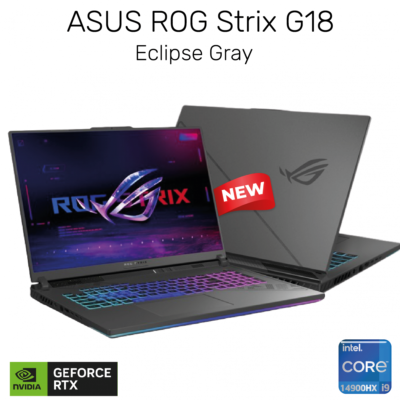 Laptop 2024 ASUS ROG Strix G18, Intel® Core™ i9-14900HX, RTX 4060, 18″ 2.5K, 240Hz – Eclipse Gray | 14th Generation