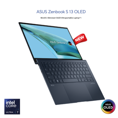 Laptop ASUS Zenbook S 13 OLED | Intel® Core™ Ultra 7 Processor | 16GB DDR5X  | 1TB M.2 | 13.3-inch 3K (2880 x 1800) OLED | Slim & Light Windows 11 Home with Sleeve