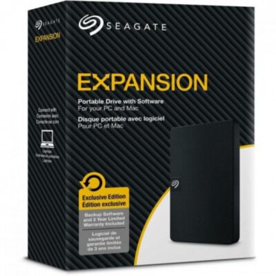 External Seagate Expansion  4TB, Portable HDD USB 3.0 Micro-B -BLACK