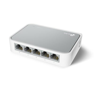 TP-LINK Desktop Switch 5-Port 10/100Mbps Fast Ethernet Switch TL-SF1005D, Fanless Quiet