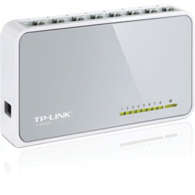 TP-LINK Desktop Switch 8-Port 10/100Mbps Fast Ethernet Switch Fanless Quiet , Desktop Design , Green Technology TL-SF1008D