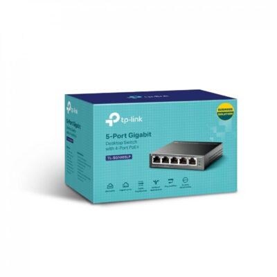 TP-Link PoE Switch 5-Port Gigabit, 4 PoE+ ports up to 30 W for each PoE port and 40 W for all PoE ports, Metal Casing, Plug and Play, Ideal for IP Surveillance and Access Point