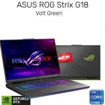 Laptop 2024 ASUS ROG Strix G18, Intel® Core™ i9-14900HX, RTX 4060, 18″ 2.5K, 240Hz – VOLT GREEN | 14th Generation