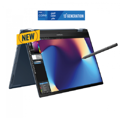 Asus Laptop Zenbook 14 Flip 360° touchscreen OLED 2.8K thin & light Core i5-1340P 13 Gen – Ponder Blue  / Windows 11 Home With Pen