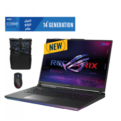 Laptop ASUS ROG Strix SCAR G18,| Intel® Core™ I9-14900HX | RTX 4090 16GB DDR6 64GB DDR5, 1TB SSD, 18-INCH 2.5K, 240HZ 2024 – Off Black 14th Generation