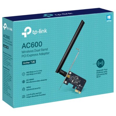 TP-Link Archer T2E AC600 PCIe WiFi Card Dual Band Wireless High  High-Gain Antenna, MU-MIMO, WPA3, Low Profile – Antenna