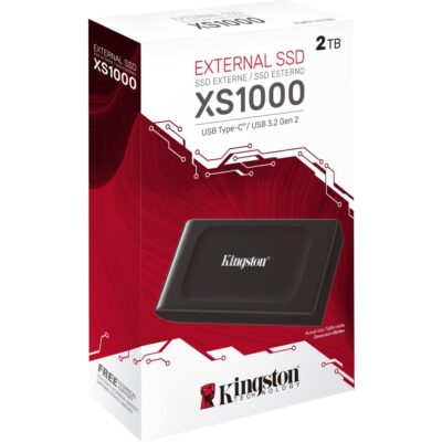 Kingston XS1000 SSD External Pocket-sized 2TB with USB-C to USB-A Cable